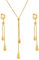 TTPSRY Elegantes Tropfenform Schmuckset Für Damen 2 Teiliges Set Mit Halskette Und Ohrringen Vergoldetes Schmuckset Modisches Accessoire Für Frauen Hochwertige Schmucksets