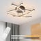 Homefire Deckenlampe LED Deckenleuchte Wohnzimmer - 32W Dimmbar Küchenlampe Schwarz mit Fernbedienung Modern Design Wohnzimmerlampe Metall Schlafzimmerlampe Flur Deckenleuchten für Kinderzimmer Büro