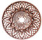 Photophore exclusif avec mandalas en relief 3D - Design unique en couleurs bois naturel, doré et or rose - Décoration élégante pour mariages, baptêmes, événements ou cadeaux (Or rose)