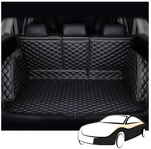 QWTYAFDD Alfombrilla para Maletero de Coche Cuero,para Ford Fiesta 2017-2024 Antideslizante Estera Impermeable Bandeja Forro Alfombra Accesorios,C Black Red