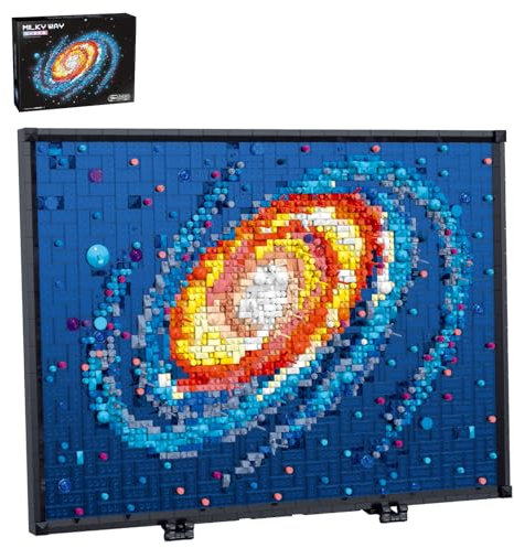HJPLPXH Milky Way Galaxy Micro Mini Baustein Kunstmodell, Mini Ziegelsteine Sets Kreative Ideale Geschenke für Jungen Mädchen Erwachsene (2438PCS)