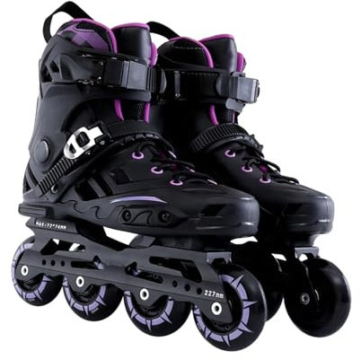 Rinkhockey Professionelle Inline-Eisschnelllaufschuhe for Erwachsene, Einreihige Rollerblades Professionelle Renn-Rollerblades Aus PP for Anfänger Outdoor-Sport Fitness Männer und Frauen(40)