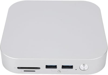 Generic Hub de Stand de Aleación de Aluminio para Mac Mini M4 Dock con Puertos USB de 10 Gbps y Ranuras SSD Duales M.2 para Transferencia de Datos de Alta Velocidad y Expansión de Almacenamiento
