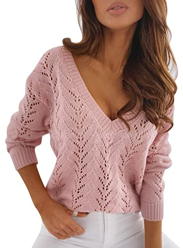 Pull en crochet pour femme, pull tricoté tendance, tunique ajourée, confortable et doux, pull classique pour sortir, tricot confortable, chaud, coupe normale, haut d'automne et d'hiver