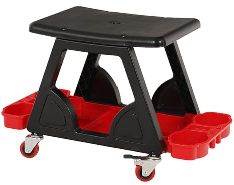 Siège de garage/magasin, tabouret d'atelier roulant avec plateau à outils tabouret de rangement pour garage, tabouret de magasin avec