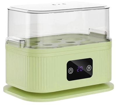 Xevinas Eierkocher Testsieger für 1-7 Eier, Sprechender Egg Cooker Computergesteuert mit LED Touchscreen, für 1 Ei, 3 Härtegraden, BPA-frei, 350W (B)
