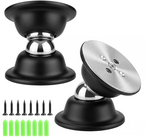Magnetic Door Stop Stay Hold Open - 2 Set Obtrusive Magnetic Door Stopper for Skirting RV Boat, Heavy Duty Door Holder Wall Mounted & Adhesive
