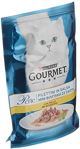 Gourmet Purina Perle Nassfutter für Katzen Hähnchenfilets in Sauce - 24 Beutel à 85g