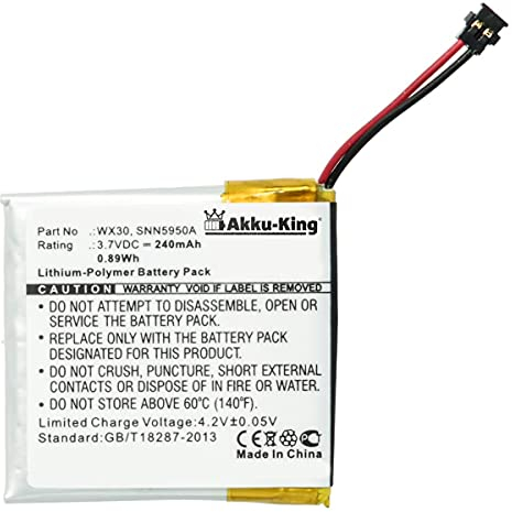 Akku-King Akku kompatibel mit Motorola WX30 - Li-Polymer 240mAh - für Motorola Moto 360