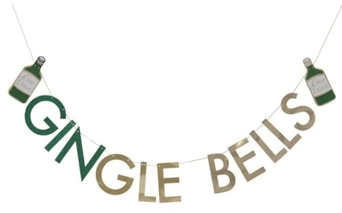 Ginger Ray Gingle Bells Christmas Gin Party 2 m, Gold und Grün