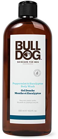 Bulldog Skincare Gel Douche Hommes à la Menthe & Eucalyptus, Naturel et Rafraîchissant, 500 ml