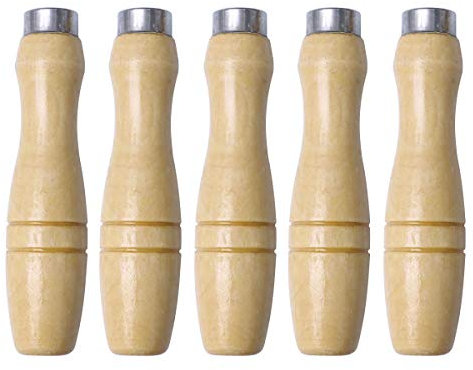 DOITOOL 5pcs 4.2 Inch Wooden Handle for File Cutting Tool Craft