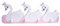 Mowtom Armoire Enfant avec 4 Crochets Swan Crochet Auto-adhésif pour Papier Peint Mural étagère Murale Chambre d'enfant étagère Enfant sans perçage avec 4 Crochets