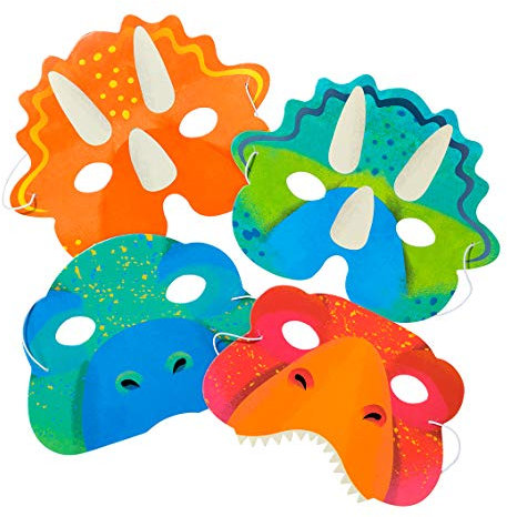 Talking Tables boys | Ideal for Gifts, Girls Or Themed Party Pack of 8 Made Card, Dinomasks, S UK