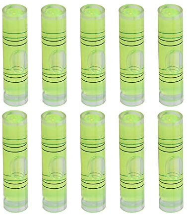 Utoolmart 9.5×40mm Green Universal Precision Bubble Level Vials Spirit Level Picture Hanging Levels Mark Measuring Instruments Layout Tools 10pcs