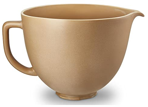 KitchenAid 5 Quart Keramik-Schüssel für alle 4,5-5 Quart Kippkopf-Standmixer KSM2CB5PFC, gebrannter Ton
