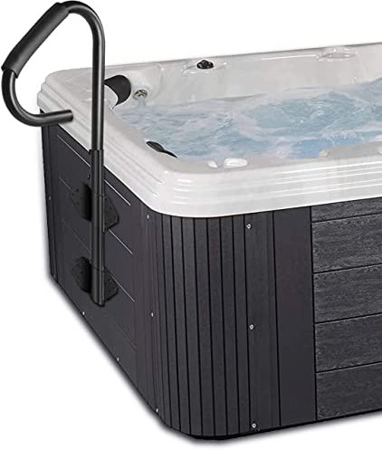 Fayelong Whirlpool-Handlauf 47 Spa-Sicherheitsgeländer 360° drehbar Edelstahl-Schwimmpool-Haltegriff mit Variabler Höhe mit Schwammgummigriff für Indoor- und Outdoor-Spa
