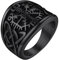 FaithHeart Viking Fingerring Schwarz Kompass Ring mit Keltischer Knot Retro Wikinger Style Skandinavischer Ring Vintag Partnerring Eherring Freundschaftsring