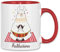 wowshirt Tasse Personalisierte Geschenk-Idee Lama Alpaka Eigener Name Meditation Relax, Farbe:White - Red