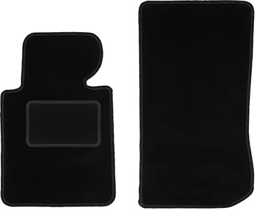 Wielganizator Automatte – Passend für BMW 3 E46 Kompakt, Coupé, Limousine, Kombi, Touring 1998-2007 – Velours – Autozubehör - Auto Fußmatten – Fußmatte Auto – 2-teilig - schwarz