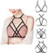 VicSec Bralet da Donna Sexy con Spalline Scava Fuori Reggiseno, Gabbia Elastica Bralette Senza Cupless Body Lingerie, Punk Gotico Seducente Cintura Regolabile capezza