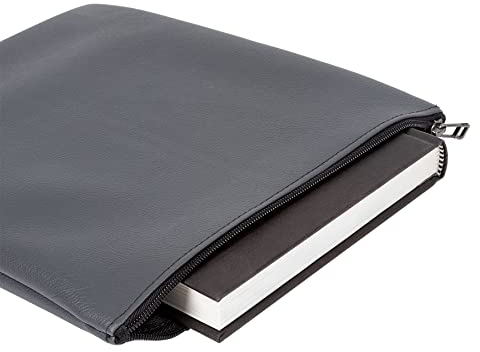 HOMELAY Housse pour livres en similicuir de haute qualité. Dimensions : 26 x 29,5 cm. Housse de protection pour livres, trousse de toilette, tablette, manettes, pilulier et autres.
