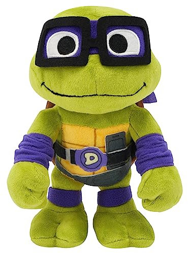 Mattel Ninja Turtles: Caos Mutante, Donatello Muñeco de peluche de 20,3 cm con antifaz violeta inspirado en el personaje Donnie, el genio de la tecnología, +3 años . Tortugas Ninja (HRC80)