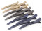 AIMIKE 12 Haarklammern, Haarclips zum Stylen und Schneiden, Abteilklammern Friseur Hair Clips Damen, No Trace Haarklammer mit Silikonband, Haarklammern Friseurbedarf für Dickes & Dünnes Haar- Neutral