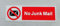 No Junk Mail Letter Box Sticker Waterproof Outdoor Vinyl Sticker 150 x 45 mm