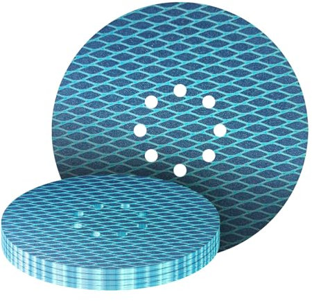 GZKTY Lot de 20 disques abrasifs excentriques de 225 mm - 8 trous - Grain 180 - En forme de Losange - anti-colmatage - Pour Ponceuse Girafe