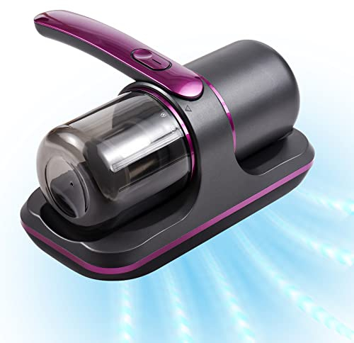 Gecheer Vacuum Cleaner for Mattresses, 100 W Portable Wireless UV Bed Vacuum Cleaner 8000 Pa Strong Suction Power 2 Adjustable Speeds for Cleaning Mattresses, Pillows, Clothes, Sofa Mats