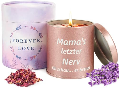 MACTING Geschenke für Mama, 9 OZ Stumpenkerzen, Mama Geschenk, Muttertagsgeschenke für Beste Mama, Geburtstagsgeschenk für Mama, Geschenk Mutter zum Muttertag Geburtstag