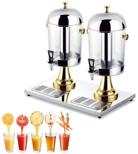 Distributori Di Bevande Per Feste Colazione A Buffet Bar Hotel, Distributore Di Bevande Per Tè In Acciaio Inossidabile Da 24 Litri Distributore Di Acqua Con Contenitore Per Il Ghiaccio 16L Golden