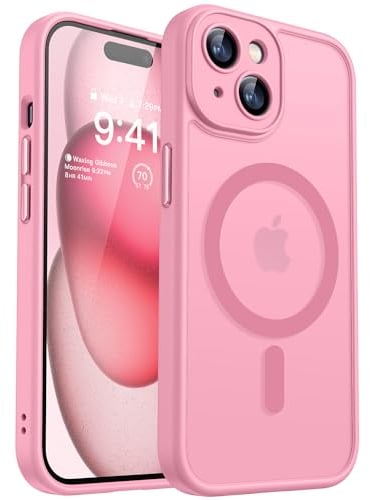 CANSHN 2024 Neu für iPhone 15 Plus Hülle mit Kameraschutz für Magsafe (TOP Militärschutz & Magnetkraft) Extrem Haltbarkeit Hülle iPhone 15 Plus Case Stoßfest, Rosa