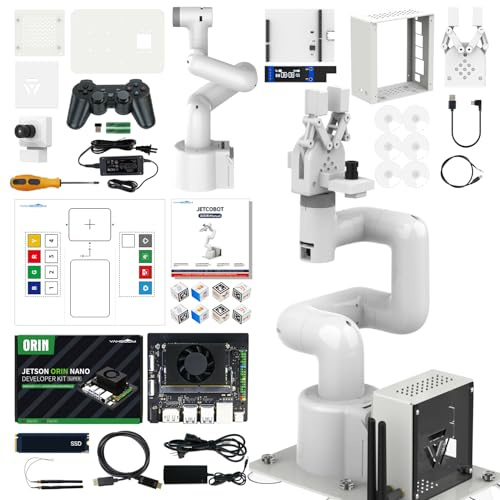 Yahboom Jetson Orin Nano SUPER 8GB Robotic Arm MyCobot280 Open Source | 7DOF Collaborative Robot Desktop Educational Robotic Arm Python Programming&ROS with Adaptive Gripper,UR Type Robotic Arm