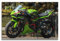 GLMHOK Rennmotorrad-Poster ZX-6R, grünes Sportbike, dekoratives Gemälde, Leinwand-Poster, 60 x 90 cm