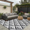 CHOSHOME Outdoor Teppich Wetterfest 120x180cm Wasserdicht Reversible UV-beständig, Kunststoff Garten Teppich für Terrasse Balkon Camping, Langlebig & Leichte Faltbare Matte für Hof RV Garten, Schwarz