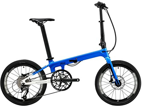 QXIWAOE Mountainbikes Faltrad Fahrrad Carbon Fiber Speed Disc Brake Tragbares Stadtrennrad Mini-Citybike für Erwachsene
