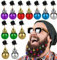 Bart Kugeln Weihnachten | 12 Stück Bart Weihnachtskugeln | Lustige Weihnachts Bartball Glocken Clip Ornamente | Minis-Ringglocken Clips für Weihnachtsmann Bart | Weihnachtsdeko Lustig Für Männer