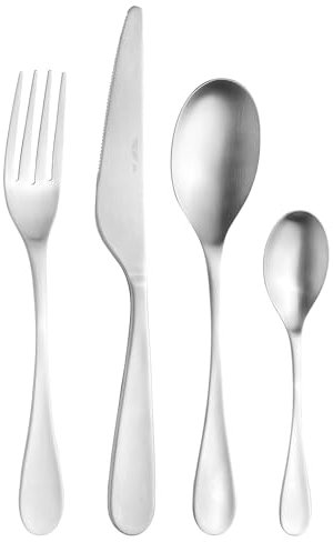 Pintinox Besteck-Set 24-teilig für 6 Personen – Serie Drop, Edelstahl nickelfrei (satiniert)