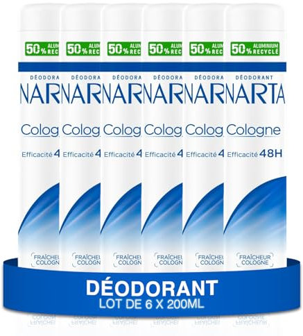 NARTA - Deodorant für Damen – Cologne Spray Frische 48 Stunden Effizienz – 6 x 200 ml