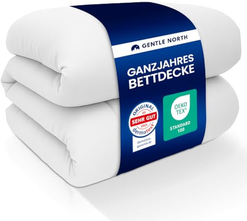 Gentle North Bettdecke 200x200 als Schlafdecke - Ganzjahresdecke für Allergiker geeignet - Weiche Steppdecke - Besonders Flauschig & waschbar bei 95°