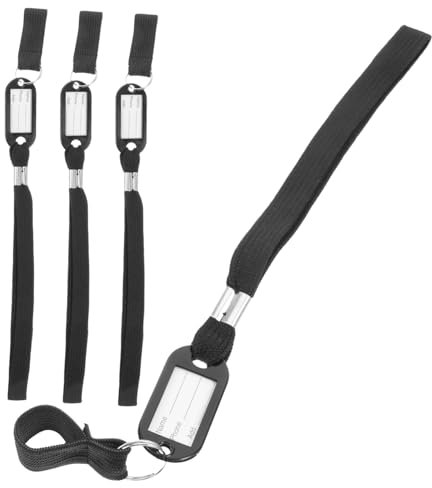 GALPADA 4 Pièces bracelet béquille élastique cordon de poignet en canne remplacement bâtons de marche pour bracelet de canne de dragonne accessoires de canne Plastique Noir