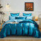 YASMENG Satin Bettwäsche 155x220 Petrol Hellblau Wendebettwäsche Seide Bettbezug Set Glatt Glänzend Deluxe Weich Seidig Satin Bettwäsche 3teiling mit Reißverschluss und 2 Kissenbezüge 80x80 cm
