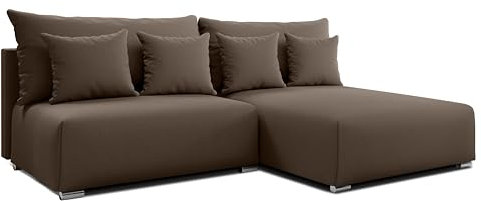 AXLIVING Ecksofa mit Schlaffunktion Ederra 208 cm breit – braun R