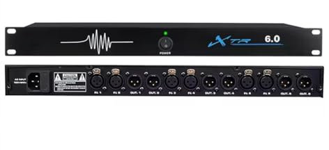 SUZLAZYR Soppressore di Feedback Professionale, Spostatore di frequenza Anti-fischio per Microfono Processore Audio per palco e KTV,6in6out