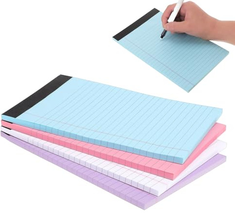BETOOKY Schulanfang Party Farbige Notizblöcke Papier Liniert Perforiert | Büro und Vorlesung, Schnell Abreißbar, Tragbar, Passend für Kalender und Planer, 12 Stück Packung Zufällige Farbe