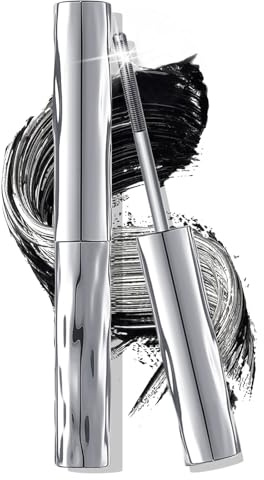 Iron Wand Mascara Black,Washable Metal Brush-Waterproof Mascara,Extra Slim,Super Curling,Volumising Eyelashes;Bristleless Metal Brush; Long-lasting(Pack of 2)
