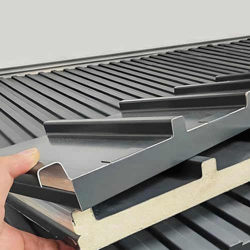 Tole Bac Acier, Panneaux de Toiture en Aluminium Isolés - Tôles Ondulées Imperméables pour Maison Mobile, Patio, Garage, Remise(1 pcs,95 x 200 CM)