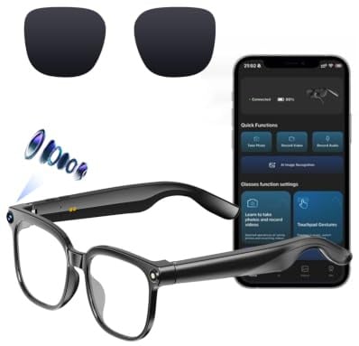 AI Smart Glasses with Camera 4K HD Translation Al Assistant BT call | 290 mAh Battery, 8MP Photography, Video Recording, online Translation, GPT Object Identification, Al Voice Assistant